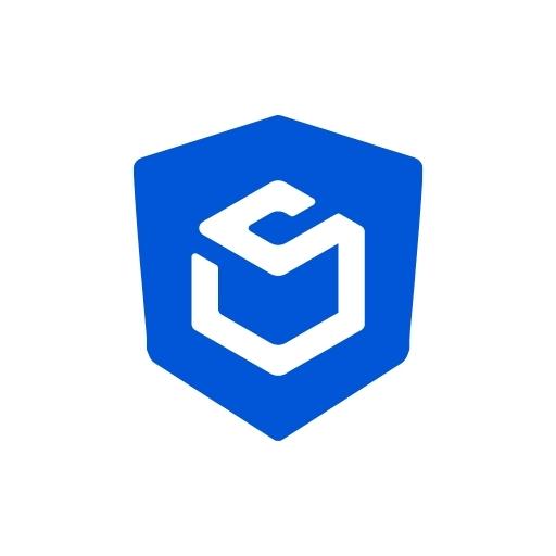 A blue hexagonal shield with a white stylized S at the center, this modern geometric logo design reflects ShipAid’s dedication to shipping insurance and package protection.