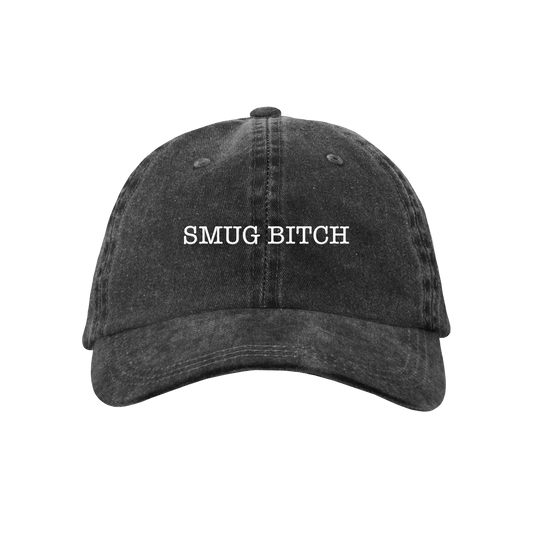 smug bitch charcoal dad hat