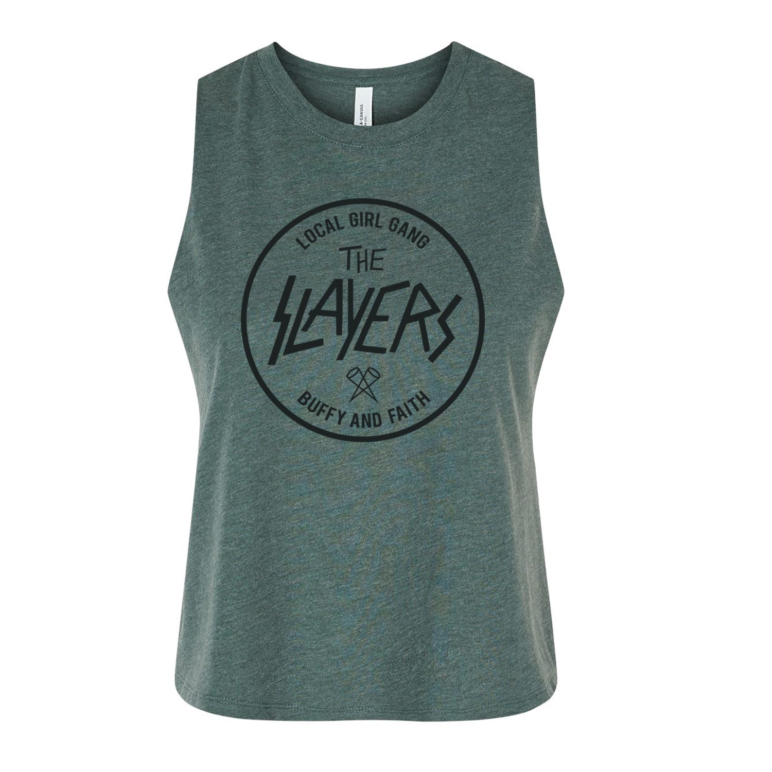 Girl Gang - Heather Forest Cropped Tank Top – Buffering The 